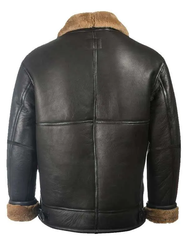 Men's Sheepskin Leather Shearling Jacket - New American Jackets