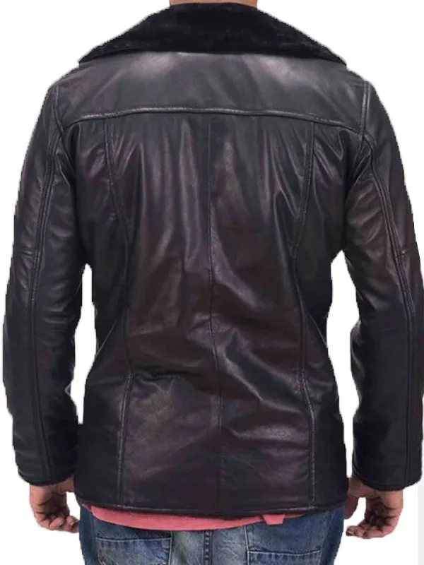 Mens Furcliff Double Face Leather Shearling Coat