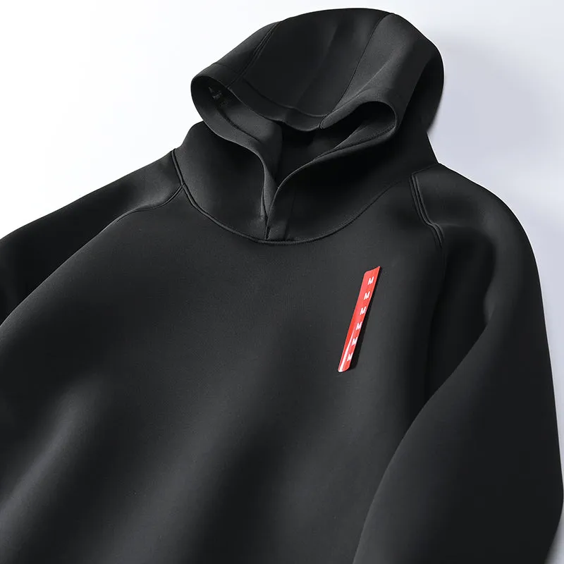 Men's spring cotton Scuba hooded pullover hoodie jacket