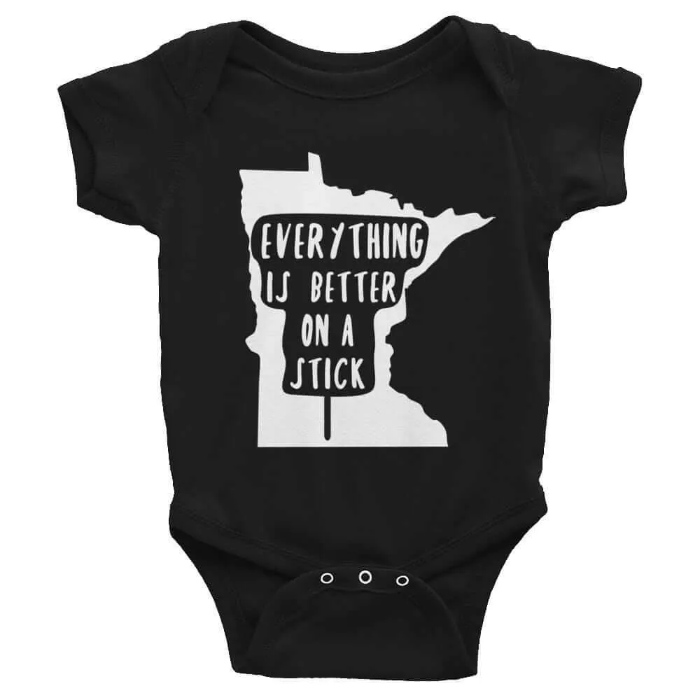 Minnesota State Fair Everything Stick Baby Onesie