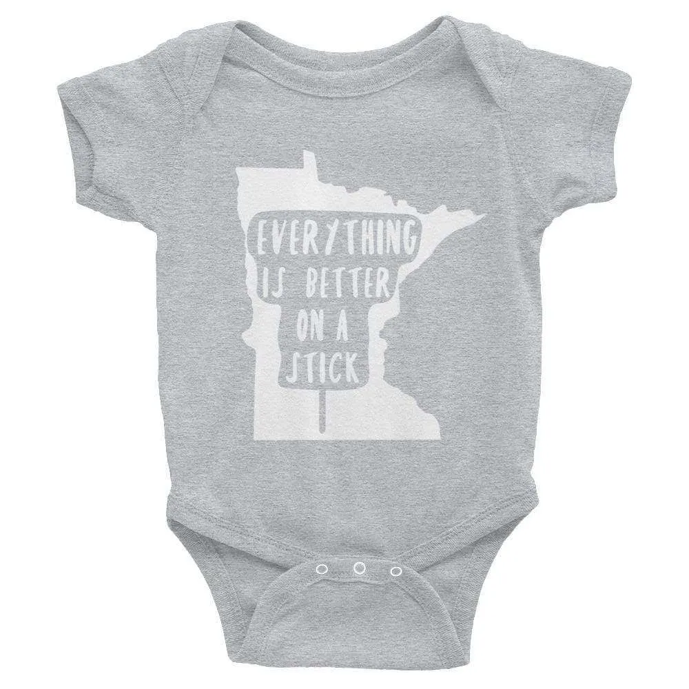 Minnesota State Fair Everything Stick Baby Onesie