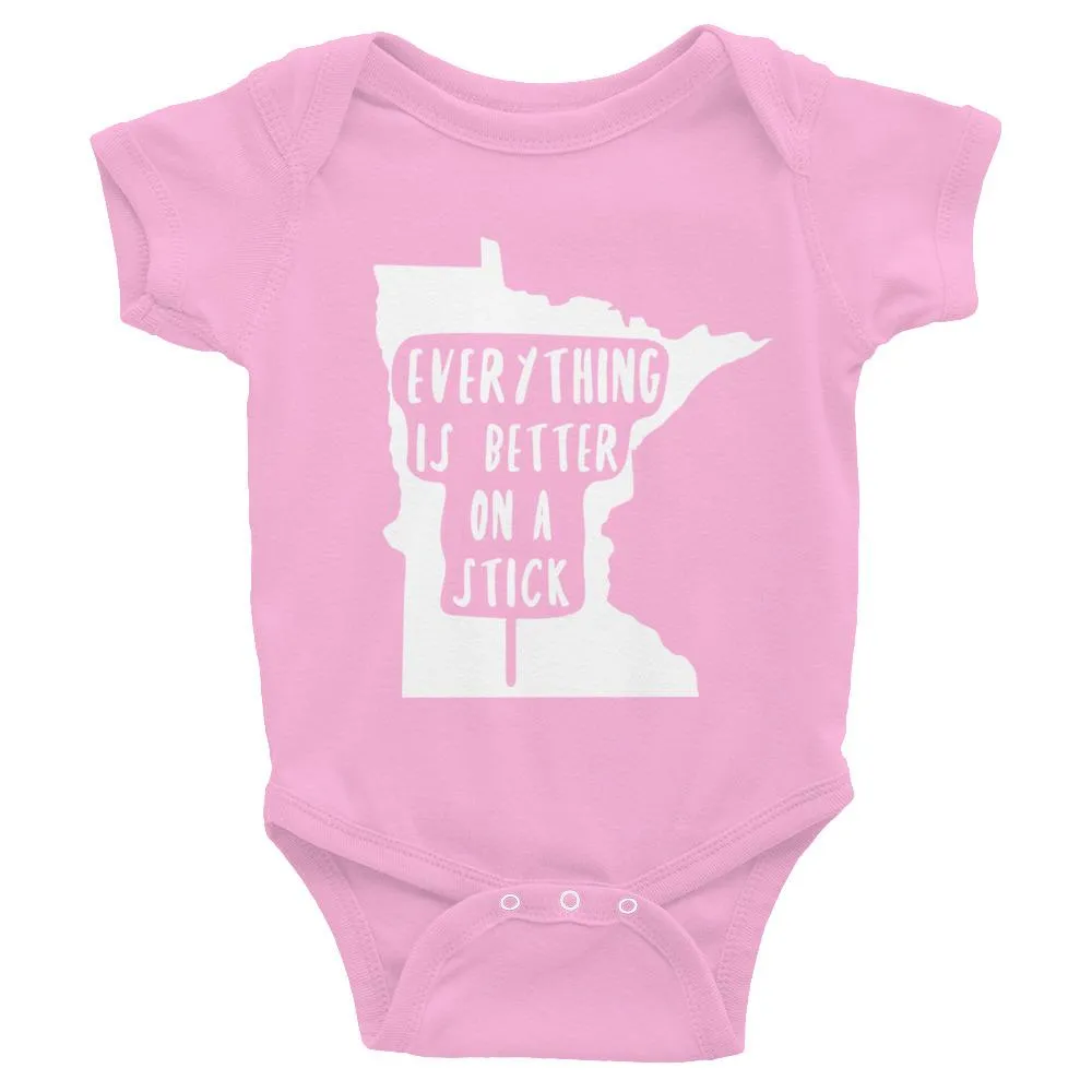 Minnesota State Fair Everything Stick Baby Onesie