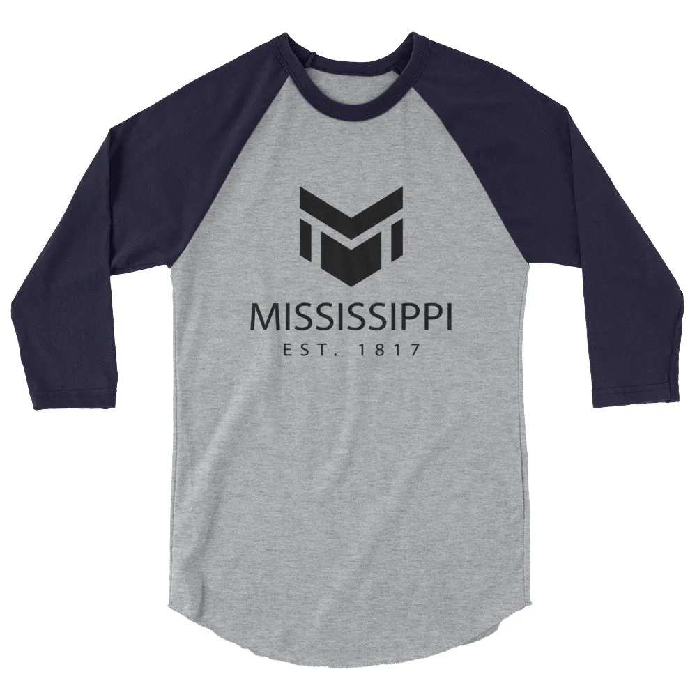 Mississippi 3/4 Sleeve Raglan Shirt for Sale with Established Design.