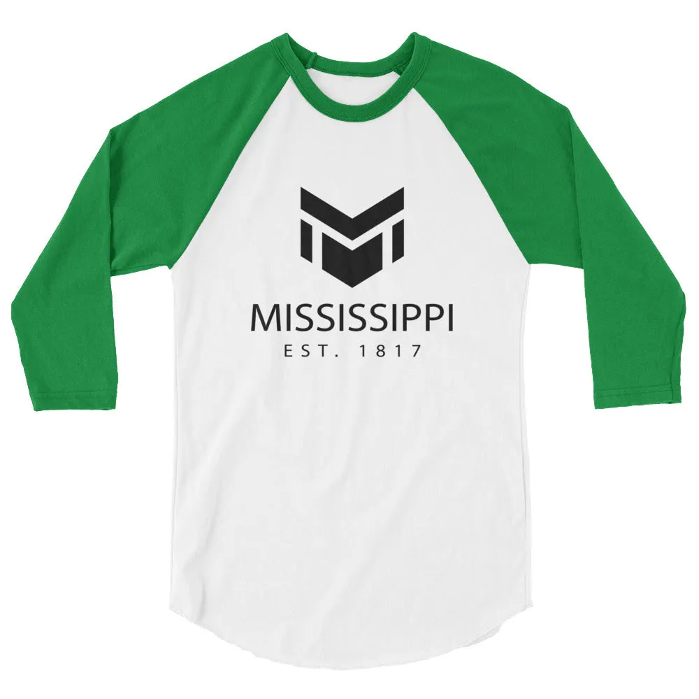 Mississippi 3/4 Sleeve Raglan Shirt for Sale with Established Design.