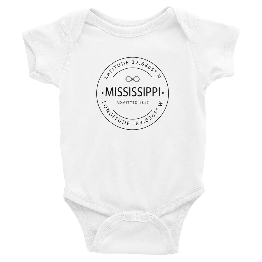 Mississippi Infant Bodysuit - Coordinates