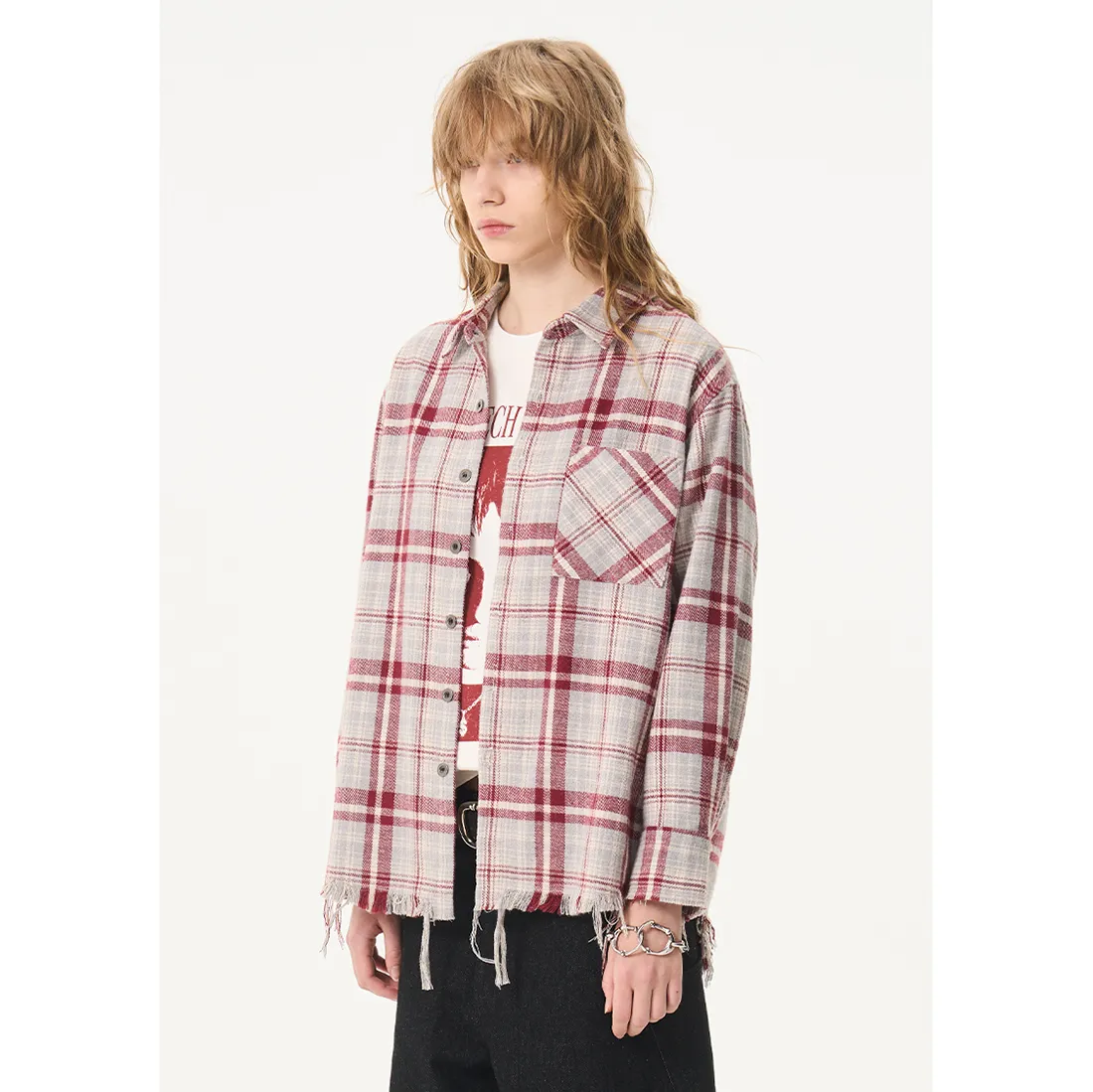 MODITEC  |Other Plaid Patterns Unisex Blended Fabrics Street Style