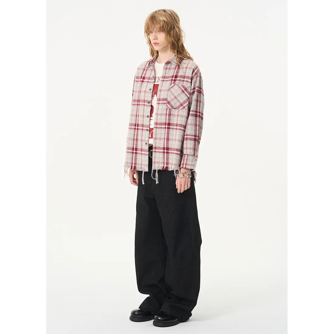 MODITEC  |Other Plaid Patterns Unisex Blended Fabrics Street Style