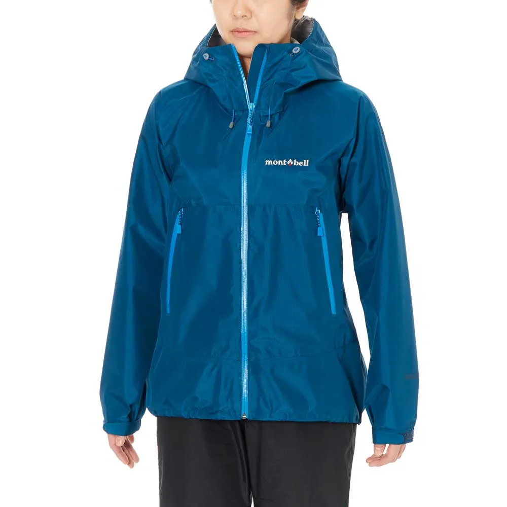 Montbell women's rain jacket - GORETEX Rain Dancer; waterproof, lightweight, hooded, and windproof.