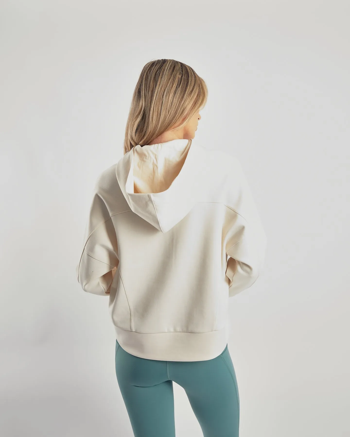 Mya Half Zip Hood - Vanilla White