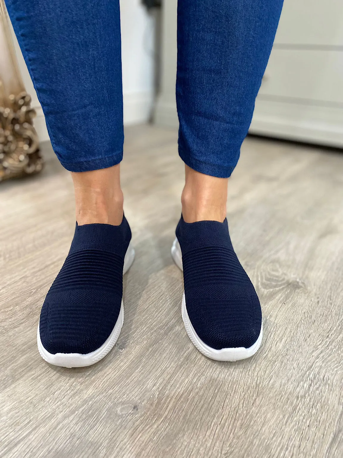 Navy Slip-on Sneakers Nadia