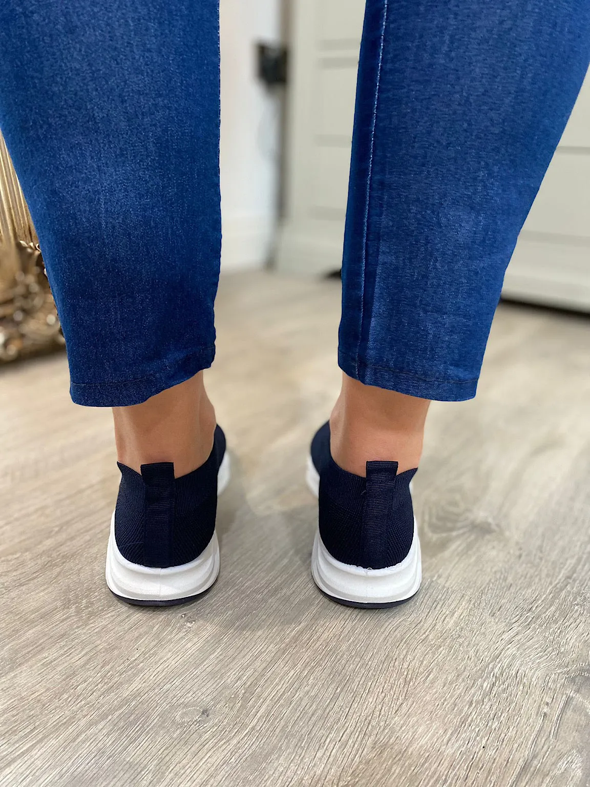 Navy Slip-on Sneakers Nadia