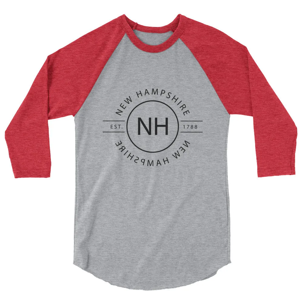 New Hampshire Raglan Shirt - 3/4 Sleeve - Reflections