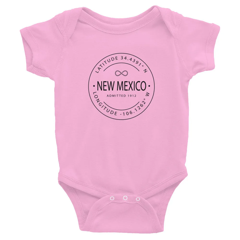 New Mexico baby onesie - Coordinates - Latitude and Longitude