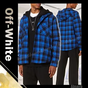 Off-White  |Tartan Other Plaid Patterns Street Style Long Sleeves Cotton