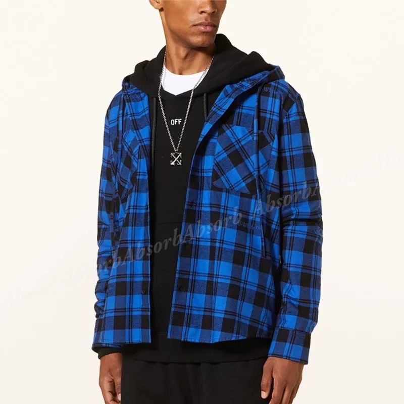 Off-White  |Tartan Other Plaid Patterns Street Style Long Sleeves Cotton