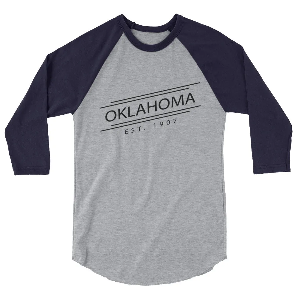 Oklahoma 3/4 Sleeve Raglan Shirt Established.