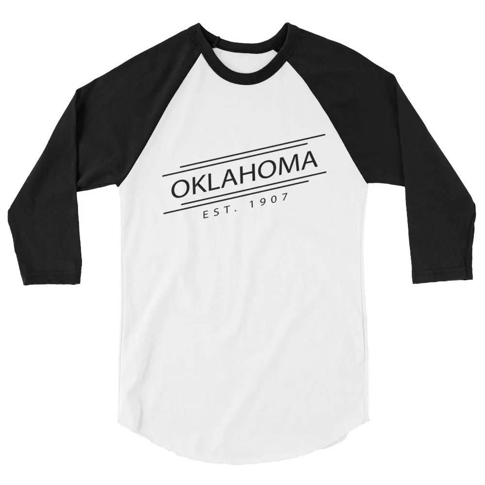 Oklahoma 3/4 Sleeve Raglan Shirt Established.