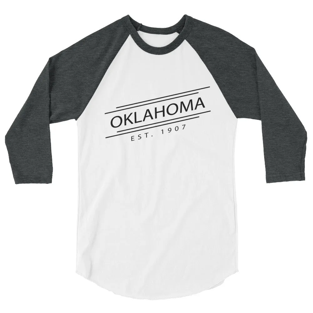 Oklahoma 3/4 Sleeve Raglan Shirt Established.