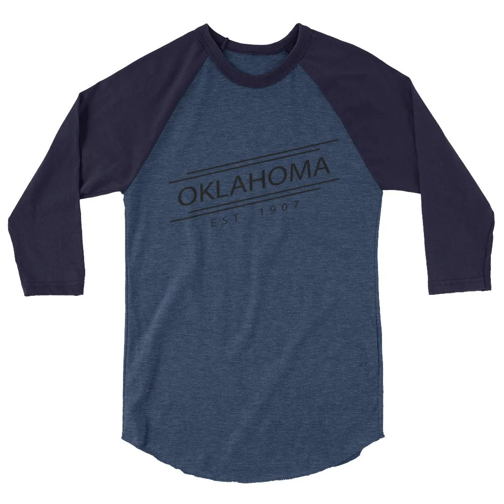 Oklahoma 3/4 Sleeve Raglan Shirt Established.