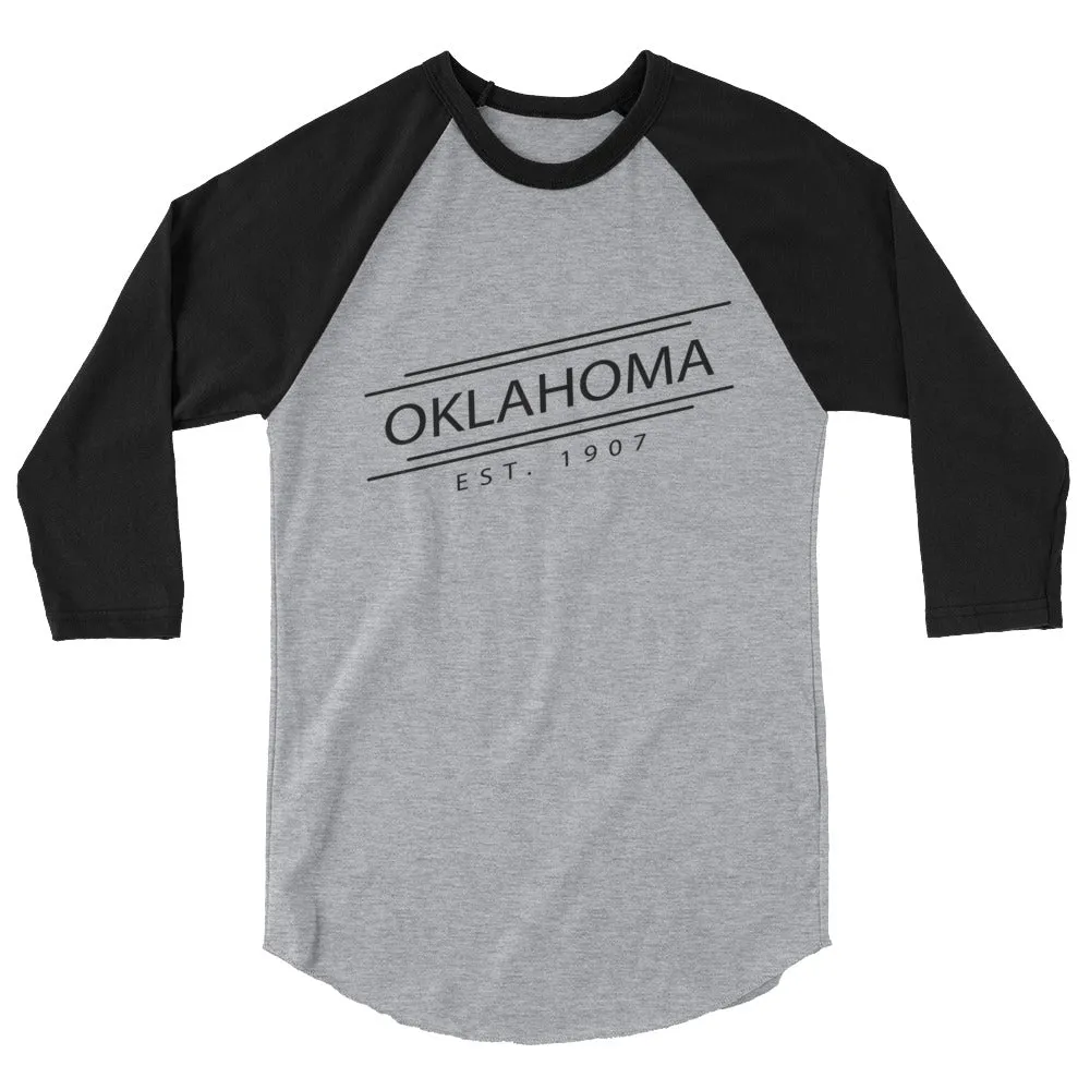 Oklahoma 3/4 Sleeve Raglan Shirt Established.