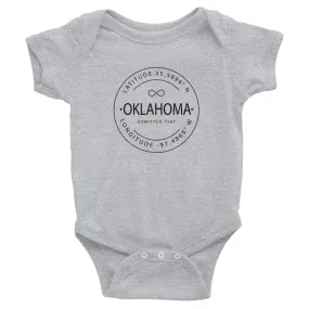 Oklahoma Baby Onesie - Coordinates - Latitude & Longitude