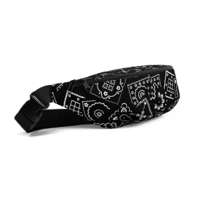 Paisley Print Waist Bag - Black