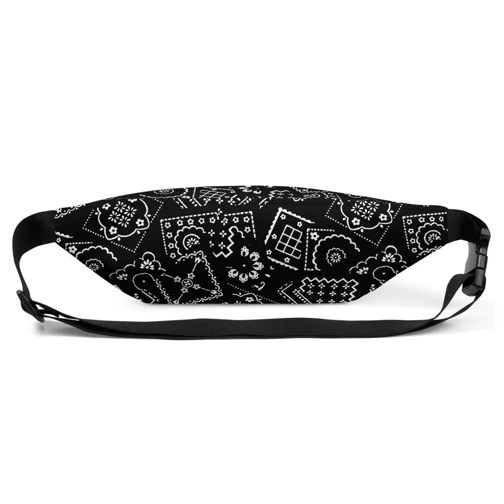 Paisley Print Waist Bag - Black