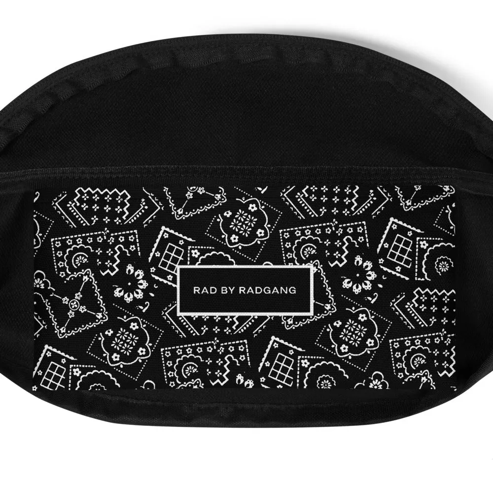 Paisley Print Waist Bag - Black