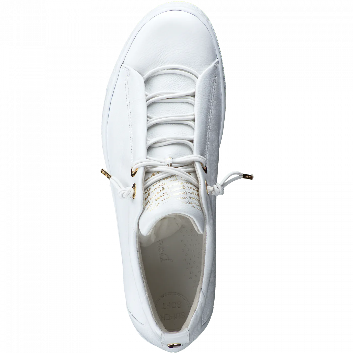 Paul Green white leather platform trainers 5017