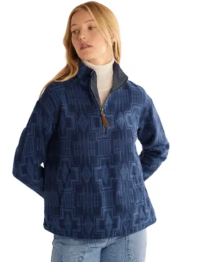 Pendleton Womens Harding Dusk Blue Pullover