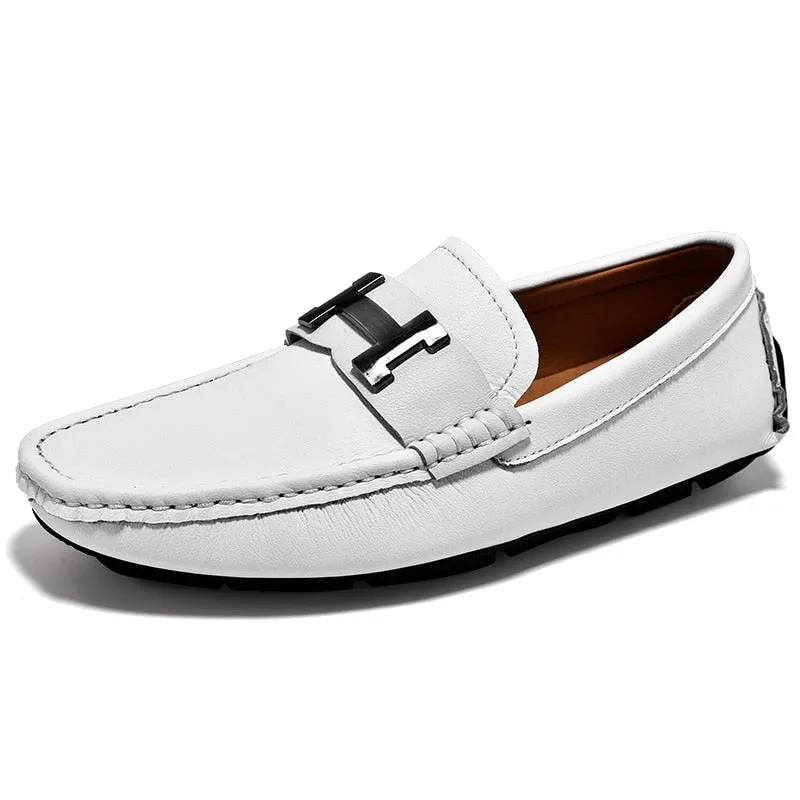 Penny Loafers - Genuine Leather - Fashion - Moccasin - Driving Shoes - Casual - Slip On - Flats - Boat Shoes.