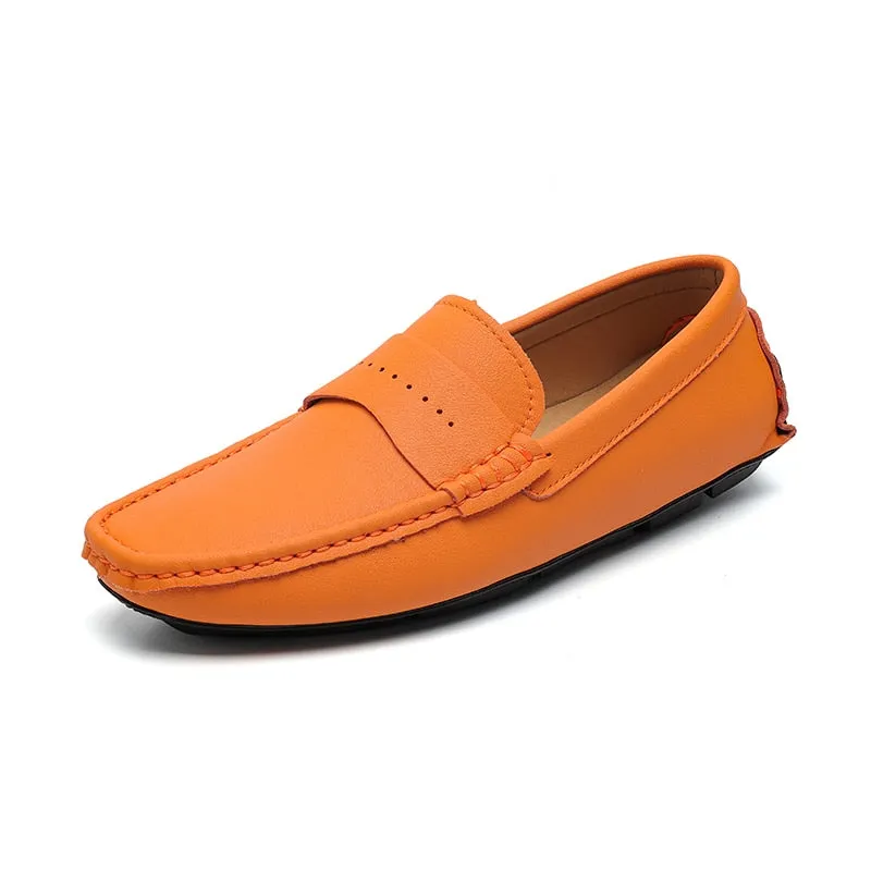 Penny Loafers - Genuine Leather - Fashion - Moccasin - Driving Shoes - Casual - Slip On - Flats - Boat Shoes.