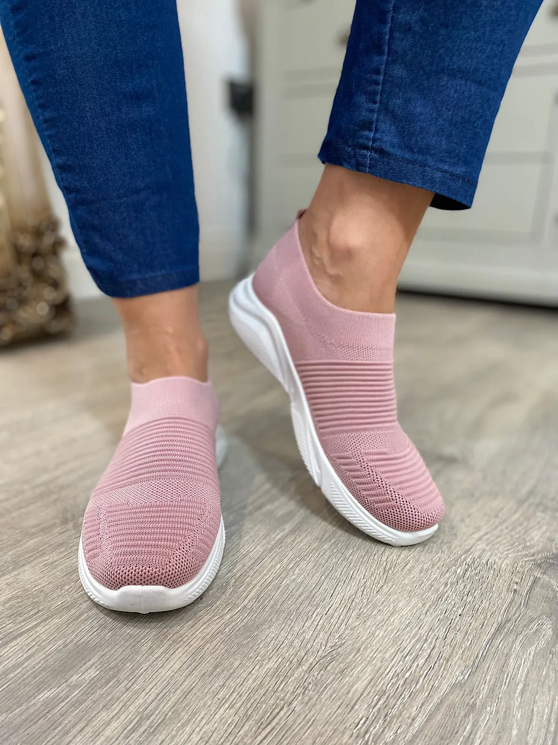 Pink Slip-On Trainers - Nadia - Best Price - Buy Now - Limited Stock.