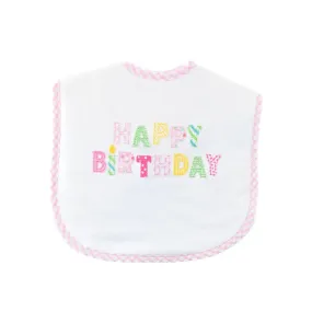 Pink Toddler Birthday Bib.