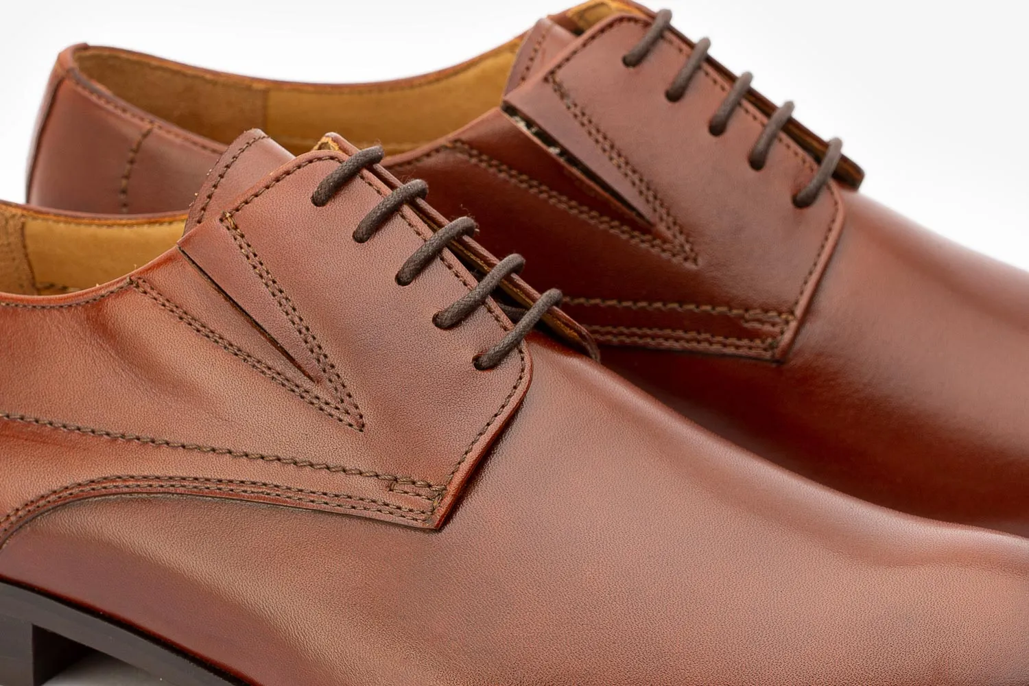 Plain Vamp Elastic Derby shoes