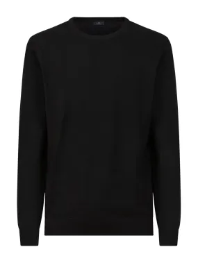 Pull girocollo in filato Sport Wool - Nero