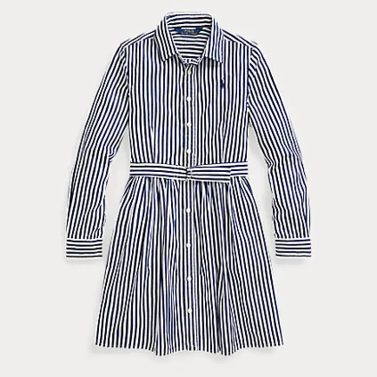 Ralph Lauren Navy And White Stripe Shirtdress for 7 Years