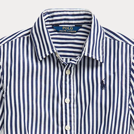 Ralph Lauren Navy And White Stripe Shirtdress for 7 Years