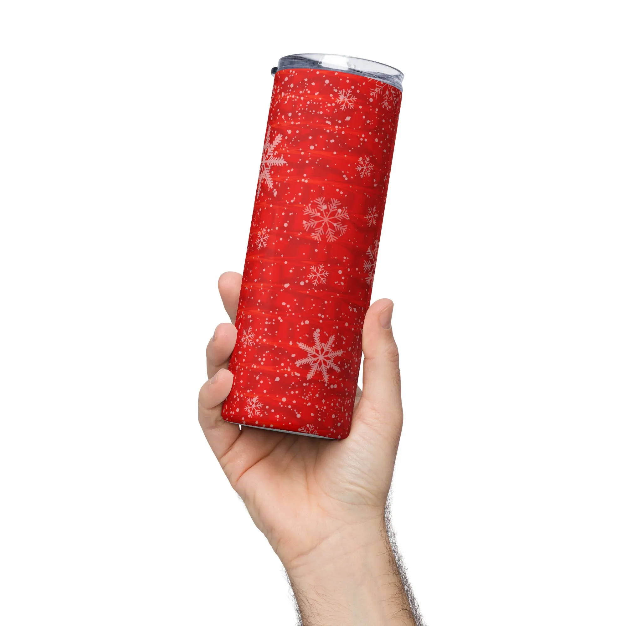 Red Snowflake Tumbler - 20 oz Stainless Steel (Bestseller)