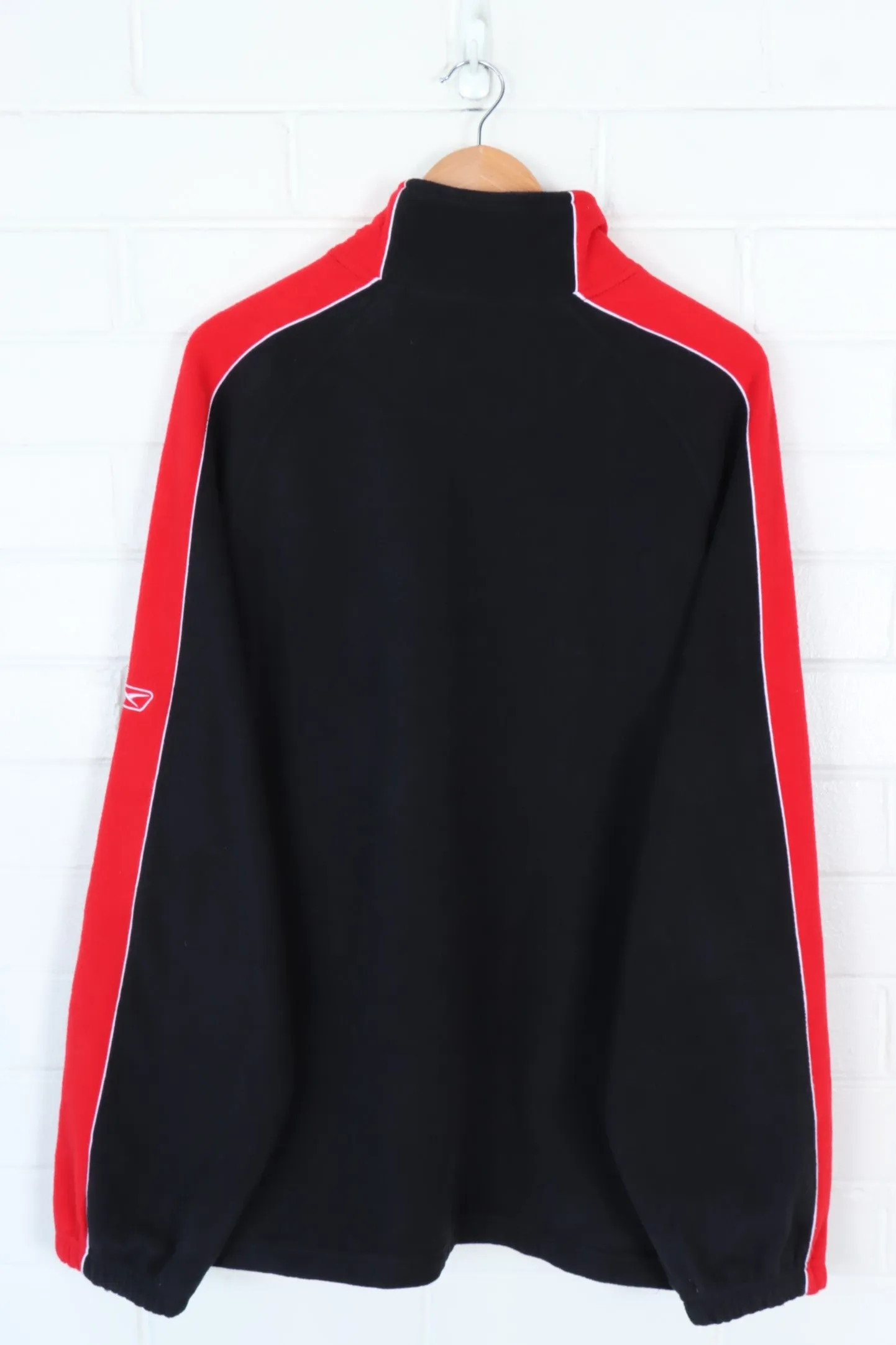 Red Wings Hockey Black & Red NHL 1/4 Zip Fleece (XL) - Reebok