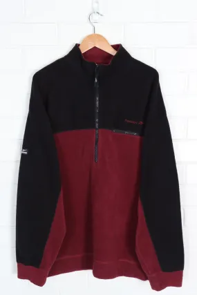 Reebok 4XL Burgundy and Black Fleece Jumper with 1/4 Zip