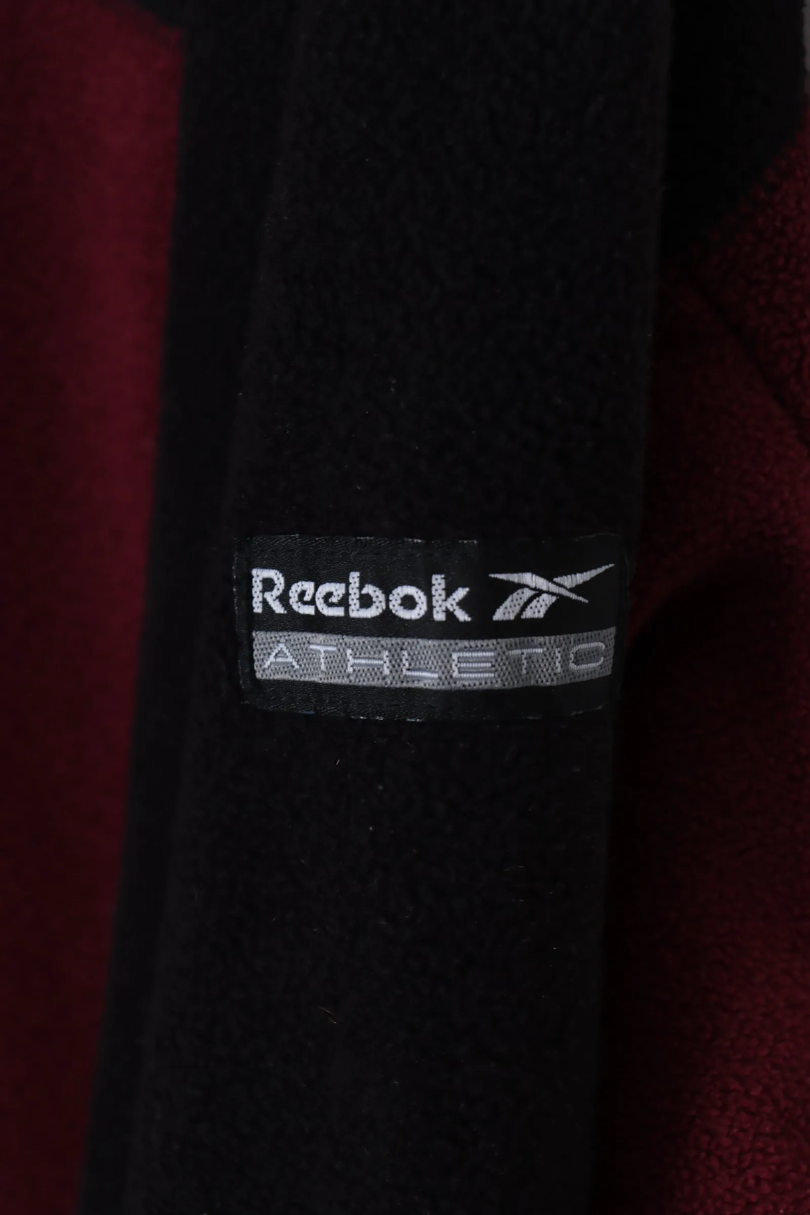 Reebok 4XL Burgundy and Black Fleece Jumper with 1/4 Zip