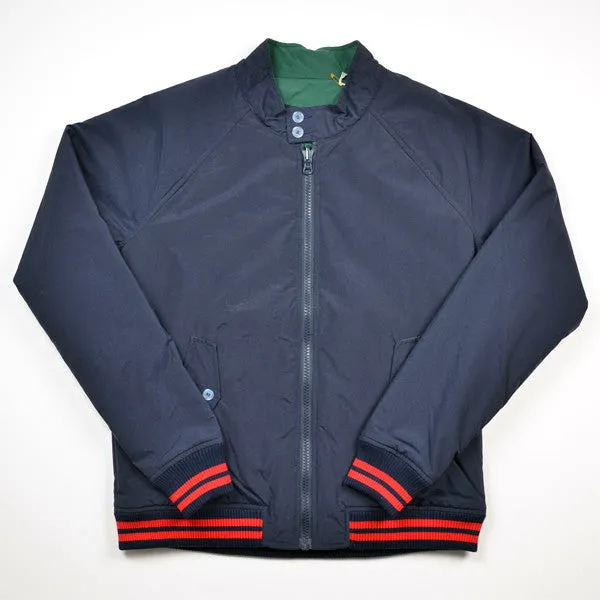 Reversible Harrington Jacket – Navy / Green – Not a Polo Shirt