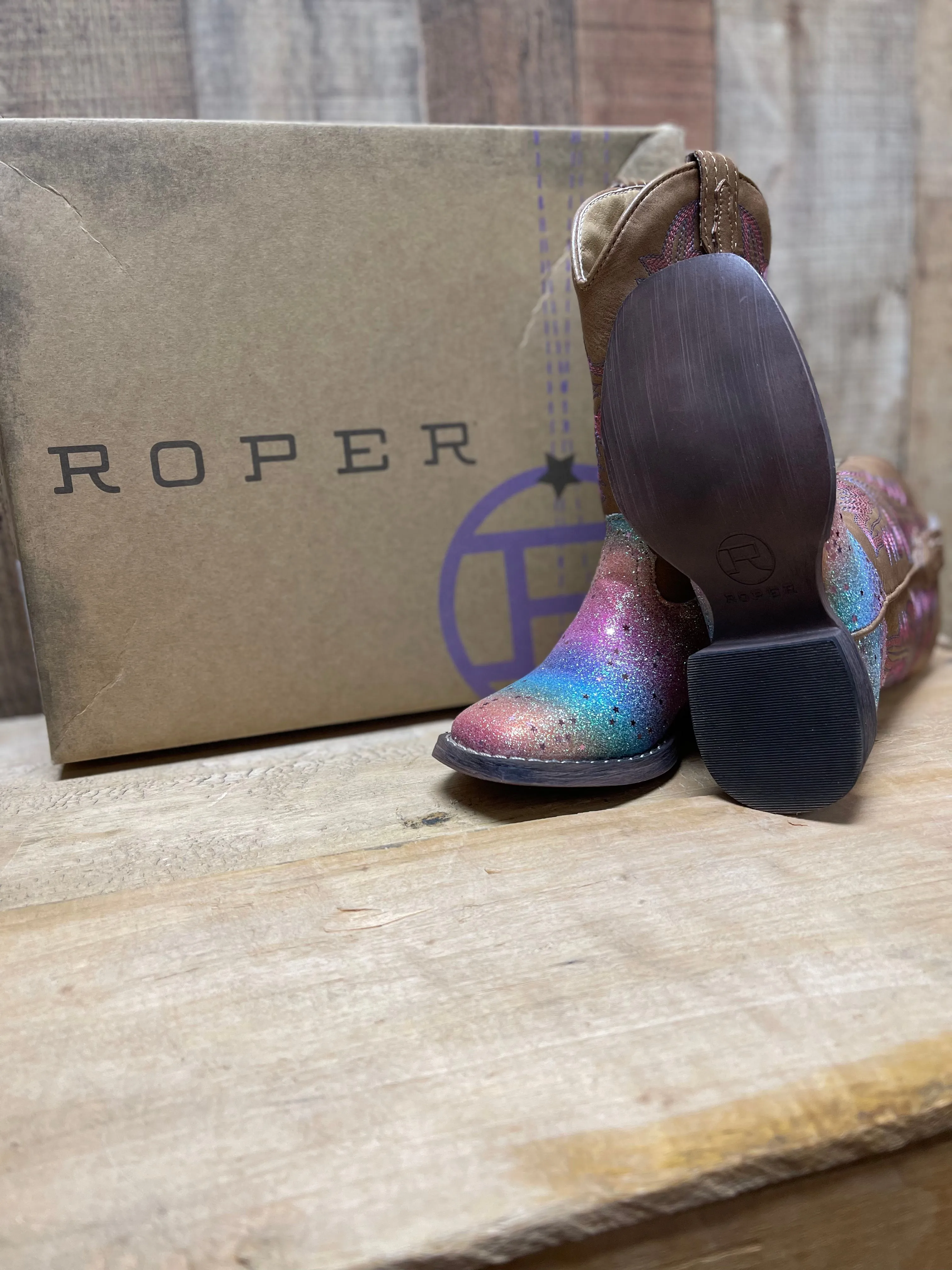 Roper Toddler - Pink Glitter Rainbow