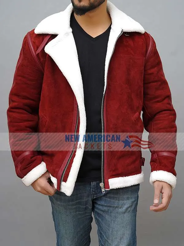 Ryan Reynolds Spirited Shearling Leather Jacket