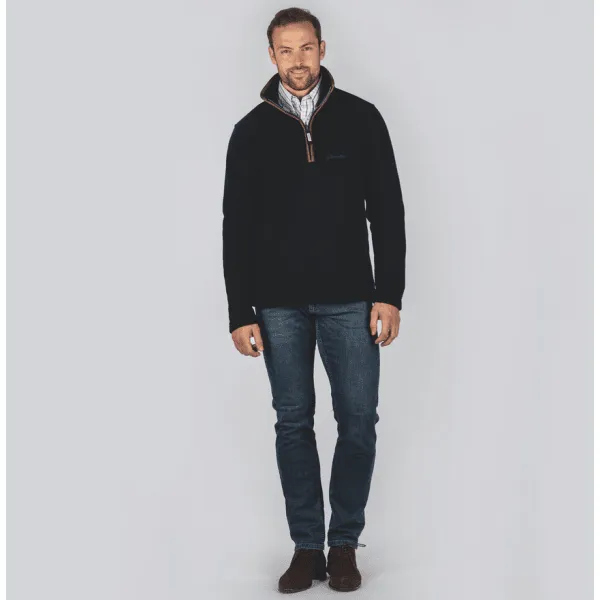 Schoffel Mens Berkeley 1/4 Zip Fleece Jacket in Navy