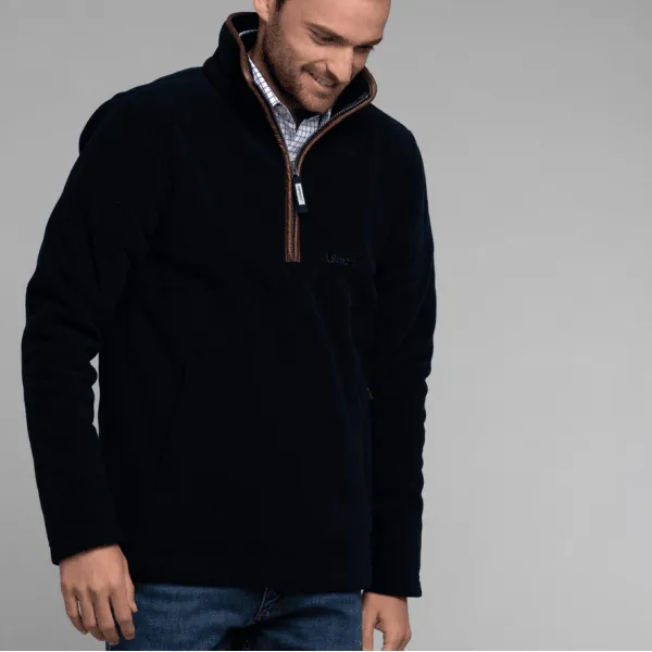 Schoffel Mens Berkeley 1/4 Zip Fleece Jacket in Navy