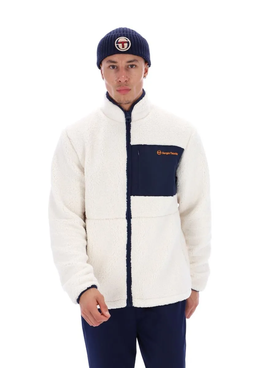 Sergio Tacchini Whitman Borg Fleece Jacket Gardenia Maritime