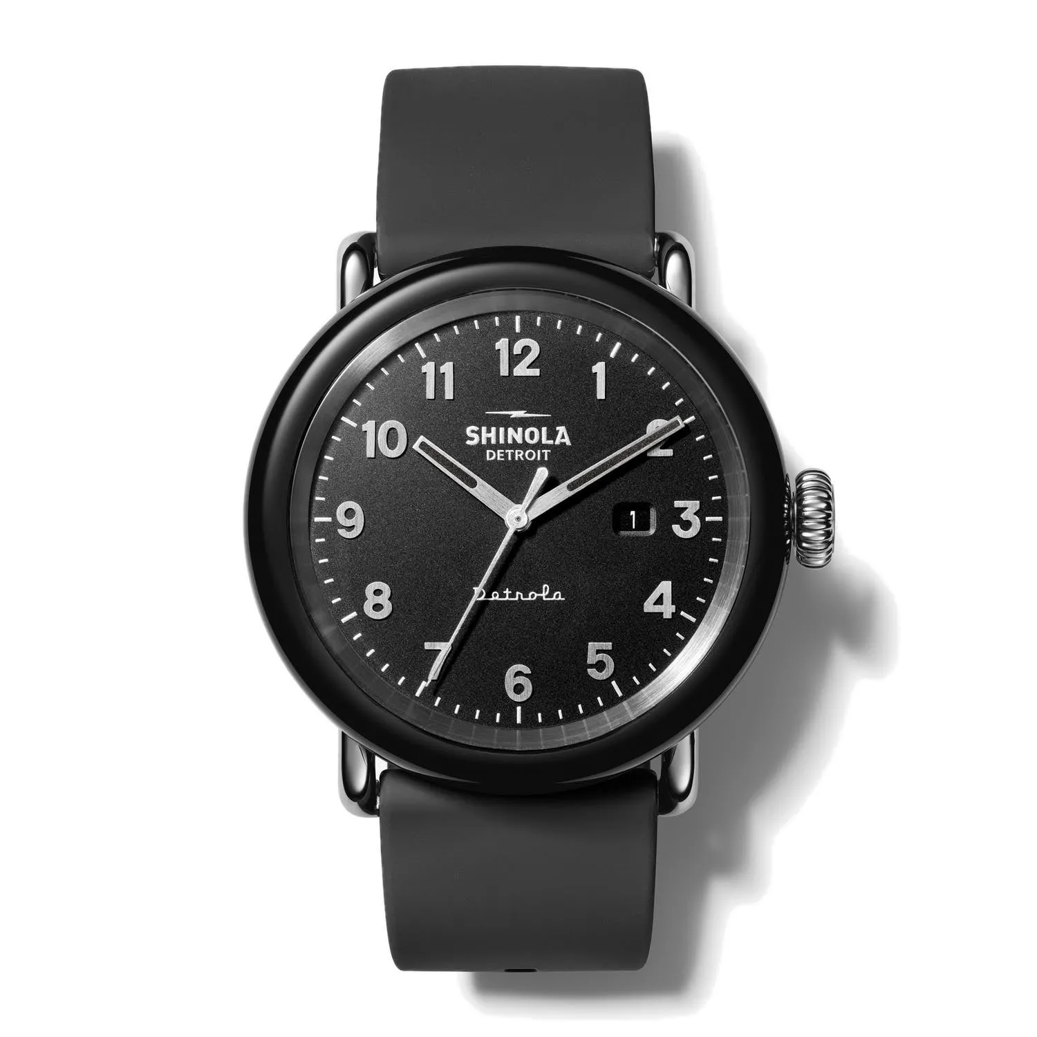 Shinola 43MM Model D Detrola All Black Quartz Watch S0120161970