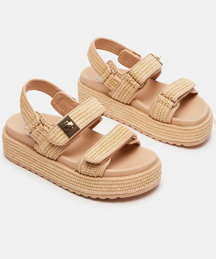 Steve Madden Natural Raffia Sandal